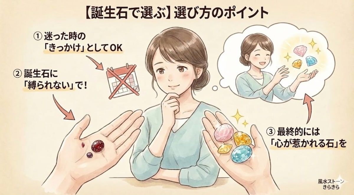 誕生石でパワーストーンを選ぶコツと注意点｜自分に合う石を見つけるポイント