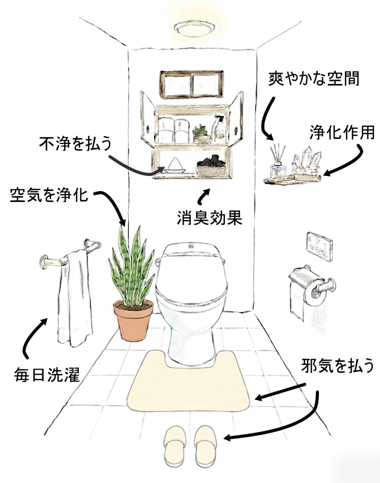 トイレに置くと運気が上がるアイテム