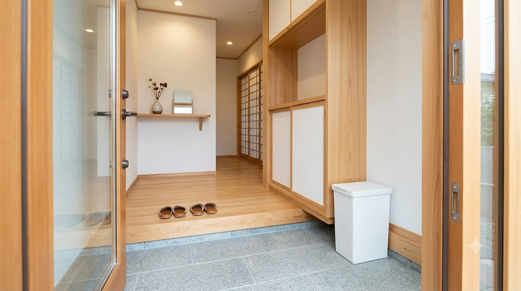 玄関の風水とゴミ箱の関係